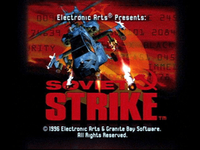 Soviet Strike title screen for Playstation